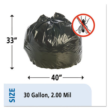 Stout® by Envision™ Insect-repellent Trash Bags, 30 Gal, 2 Mil, 33" X 40", Black, 90-box freeshipping - TVN Wholesale